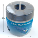 Med Manger Large Pill Organizer Overall Height and Diameter