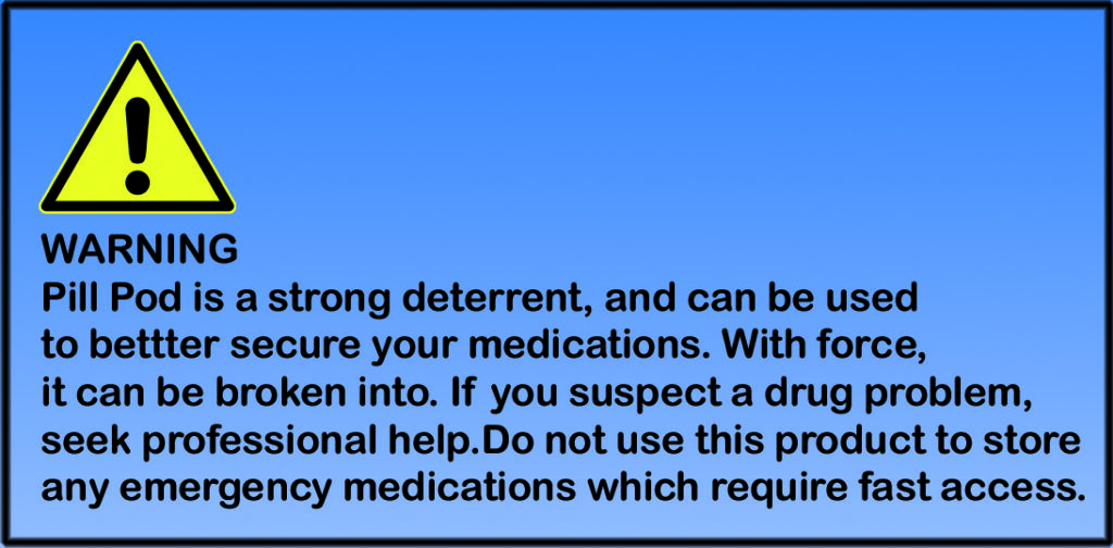 medication lock box warning